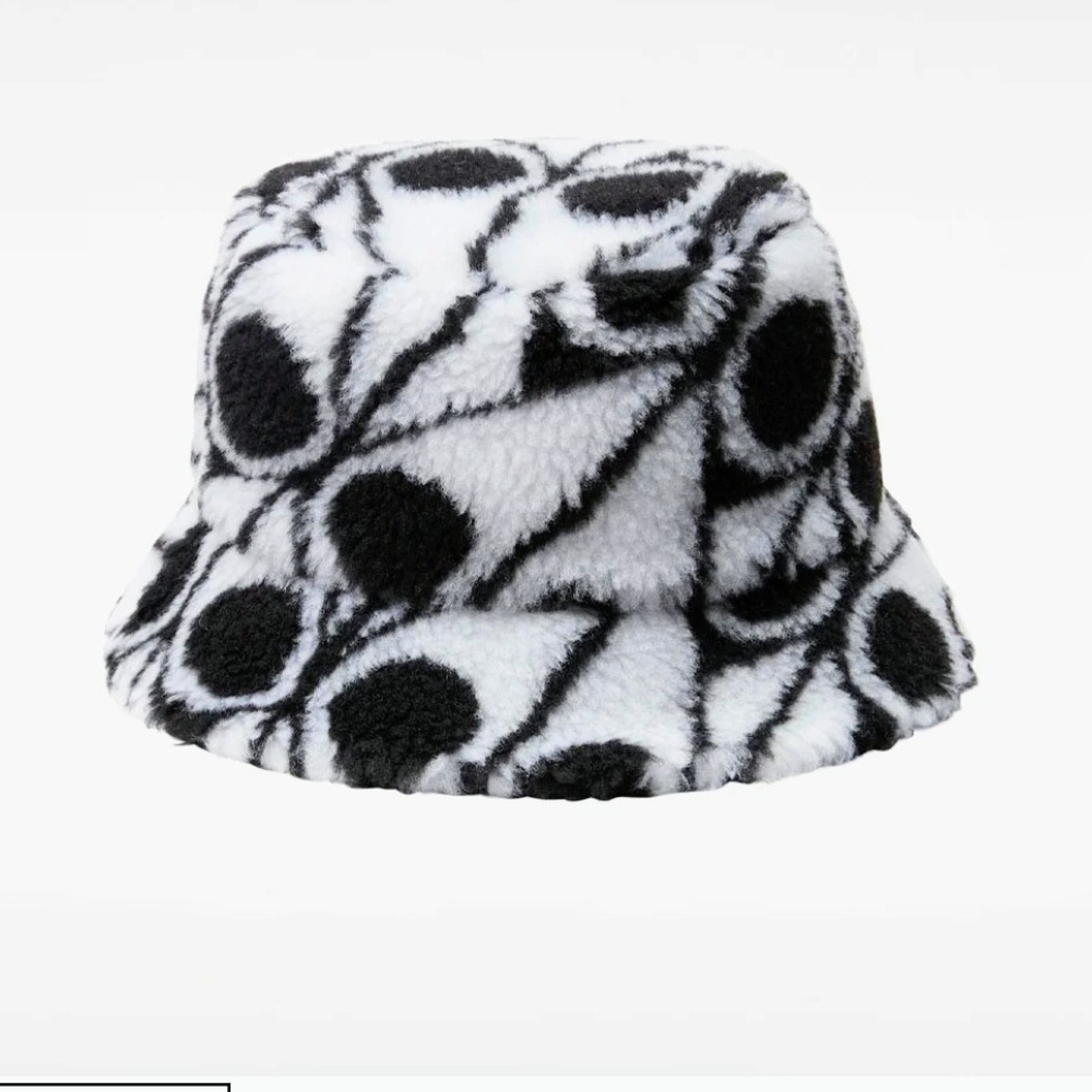 Men's Moose Knuckle Monogram Bucket Hat Black / White